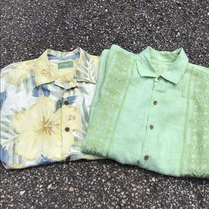 Tommy Bahama Men’s Short Sleeve Burton Down Sz L